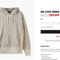 컬티즘 RRL 헤더그레이 플리스 후디