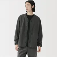 무인양품 재생 플리스 가디건 블랙,차...