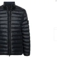 젠테 스톤아일랜드 와펜패치 경량패딩 네이비