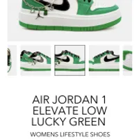 슈팔라스/ Jordan 1 Elevate Low SE Lucky Green ...