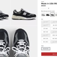 뉴발란스 미공홈 992 블그 리스탁