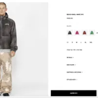 스투시 비치쉘 자켓 블랙 풀사이즈