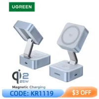 UGREEN Qi2 25W 마그네틱 2-in-1 무선 충전 스탠드 고속 충전 스탠드 Mag...