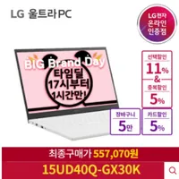 LG전자 울트라북 15UD40Q-GX30K 5300U/8GB/256GB
