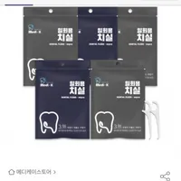 메디케이 일회용 치실 치간칫솔 80p x5 + 케이스증정