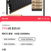 CORSAIR DDR4-3600 VENGEANCE LPX 16GB