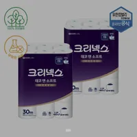 크리넥스 데코앤소프트 화장지 30m 24롤 x 2팩 두루마리 3겹