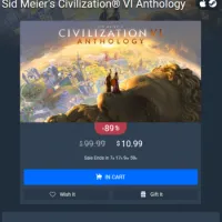 문명 6 앤솔로지(최종 합본팩) 89% 세일