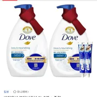 유니레버 도브 바디워시 1L x 2개 + 치약 2개 증정
