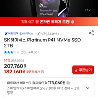 SK하이닉스 Platinum P41 NVMe SSD 2TB (해외직구)