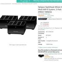 Netgear Nighthawk Whole Home Mesh wifi6(MK63-100NAS)