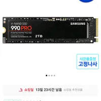 삼성전자 990 PRO PCie 4.0 NVMe SSD 2TB MZ-V9P2T0BW (...