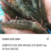 생물 활새우 1kg 30-35미