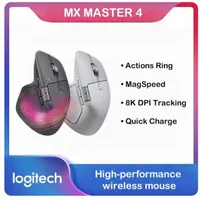 로지텍 MX 마스터 4 햅틱 피드백 액션 링 마그스피드 8000DPI 인체공학적 무선 블루...