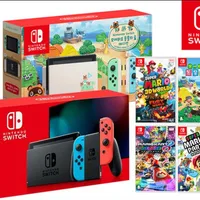 [KB국민/삼성][역대] 닌텐도 스위치 본체 네온블루 / 동물의 숲 에디션