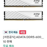 ADATA DDR5-6000MHZ CL30 LANCER BLADE 화이트 32GBX2패키지...