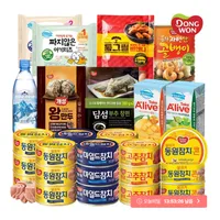 동원 마일드참치 90g*12개, 통그릴 비엔나 2kg, 개성왕만두 2.4kg 외 (토스)