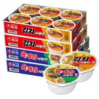 농심 사발면 더블팩 24개 (육개장/김치 12+12)