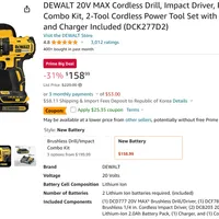DEWALT 20V MAX Cordless Drill, Impact Driver