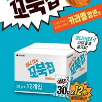 오리온 꼬북칩 카라멜 팝콘맛, 30g, 12개 (와우)
