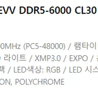 ESSENCORE KLEVV DDR5-6000 CL30 CRAS V RGB 패키지 서린