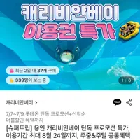 용인 캐리비안베이 단독특가 골드1 종일권