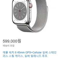 애플워치 8 45mm 스테인리스 gps+cellular