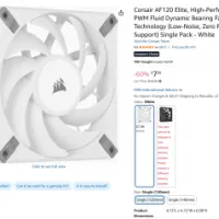 CORSAIR iCUE AF120 ELITE 시스템 쿨러 화이트