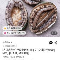 완도활전복 1kg 9-10미