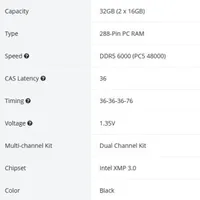 커세어 벤젼스(Corsair Vengeance) RGB DDR5 32GB 메모리