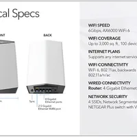 NETGEAR Orbi Pro WiFi 6 Tri-Band Mesh Router (SXR80) (