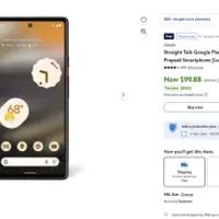 Google Pixel 6A(128GB, Black) - Straight Talk