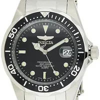 인빅타 프로 다이버 남성용 손목시계 실버 37.5mm