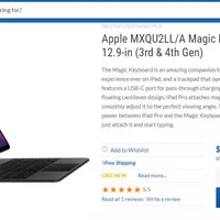 Apple MXQU2LL/A Magic Keyboard for iPad Pro 12.9-in (3rd & 4th Gen, US)