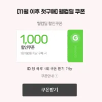 11월 미구매 웰컴딜