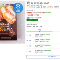 쉐푸드 등심 통 돈까스 (냉동), 300g, 2개